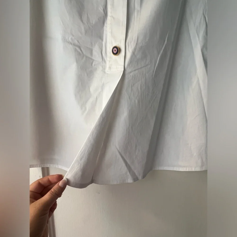 Tory Burch Crisp Cotton Poplin Tunic 4 - Picture 8 of 11